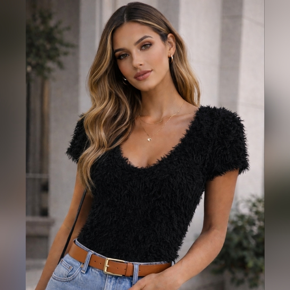 Free People NWTs Fuzzy Top